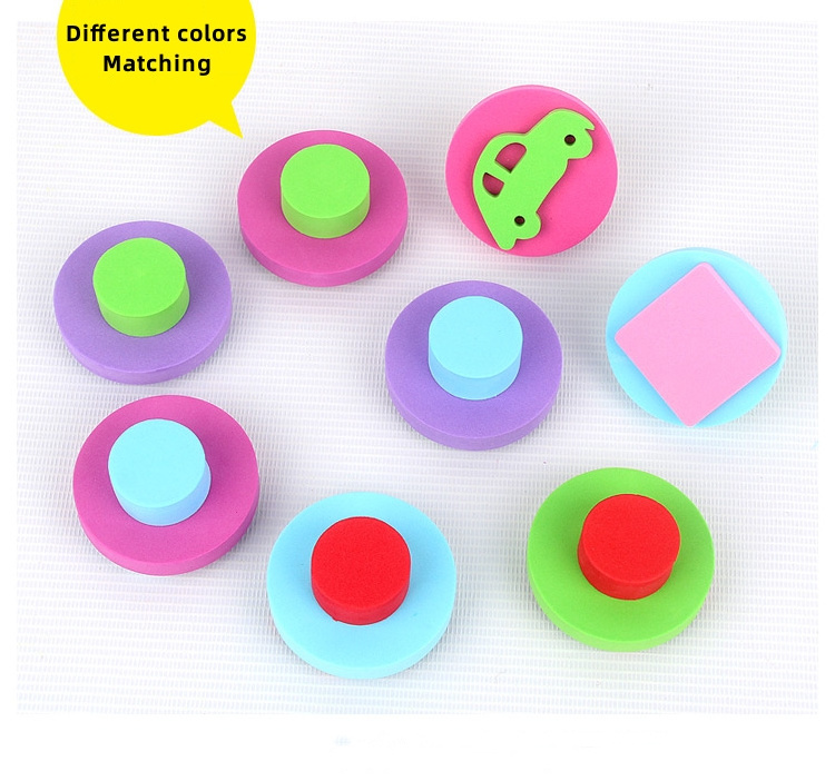 Kids Party Favors Best Smiley Emoticon Stamp EVA Foam Self Inking kids Stamp Set