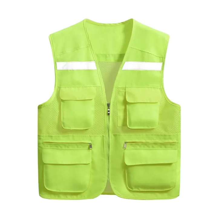 Top quality protection Visibility Safety Vest With Pockets  Construction Reflective Safety Vest For Men with customized packing