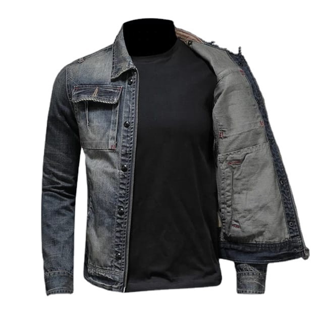 Men's Stylish Jean Jacket Casual Wear OEM Wholesale High Quality Mens Cotton Jeans Jacket Custom Mens Denim Jacket in whole sale