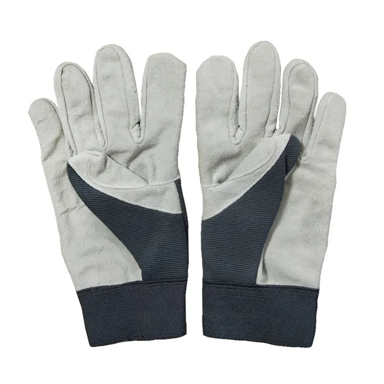 custom logo Popular Working Gloves Strong cow grain Leather Driver Construction Industrial Safety Working Glove In Low Price