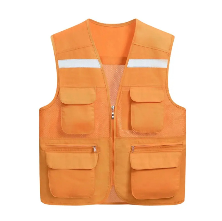 Top quality protection Visibility Safety Vest With Pockets  Construction Reflective Safety Vest For Men with customized packing