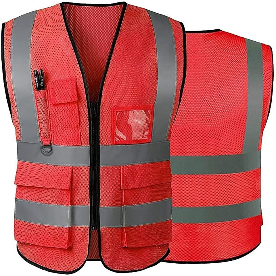 Construction Workout Hi Vis Security Reflective Safety Vest Clothing Construction Vest quick dry hot selling men's security