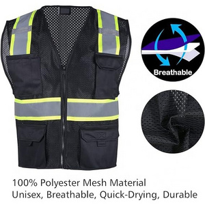 Men's Hi-Vis Reflective Road Safety Vest with Yellow and Orange Strap Featuring Glory Color Tape Safety Vest for Sale price