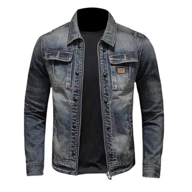 Men's Stylish Jean Jacket Casual Wear OEM Wholesale High Quality Mens Cotton Jeans Jacket Custom Mens Denim Jacket in whole sale