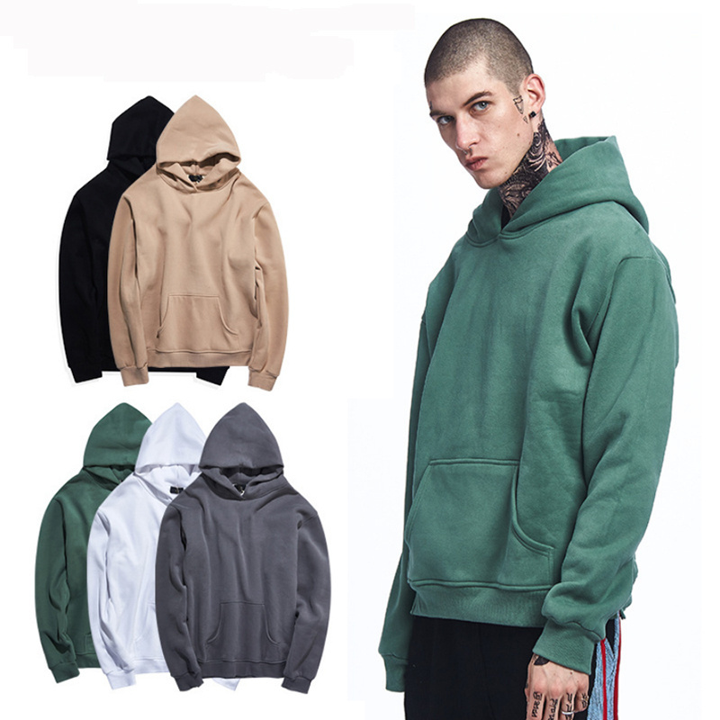 NEW Free Sample Men100 Cotton Hoodie Thick Heavy French Terry High Quality Blank Oversize Streetwear Custom Logo Pullover Hoodie