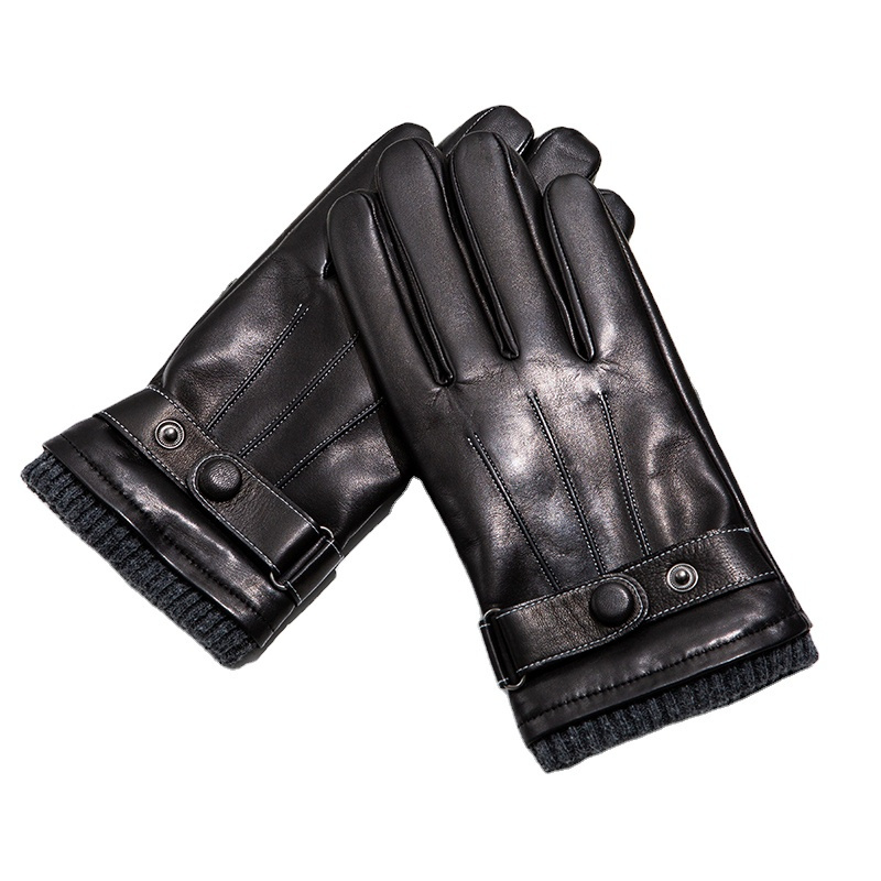 High Quality men's Leather driving Gloves Winter Men's Leather Winter Gloves hand protection Driving Gloves waterproof