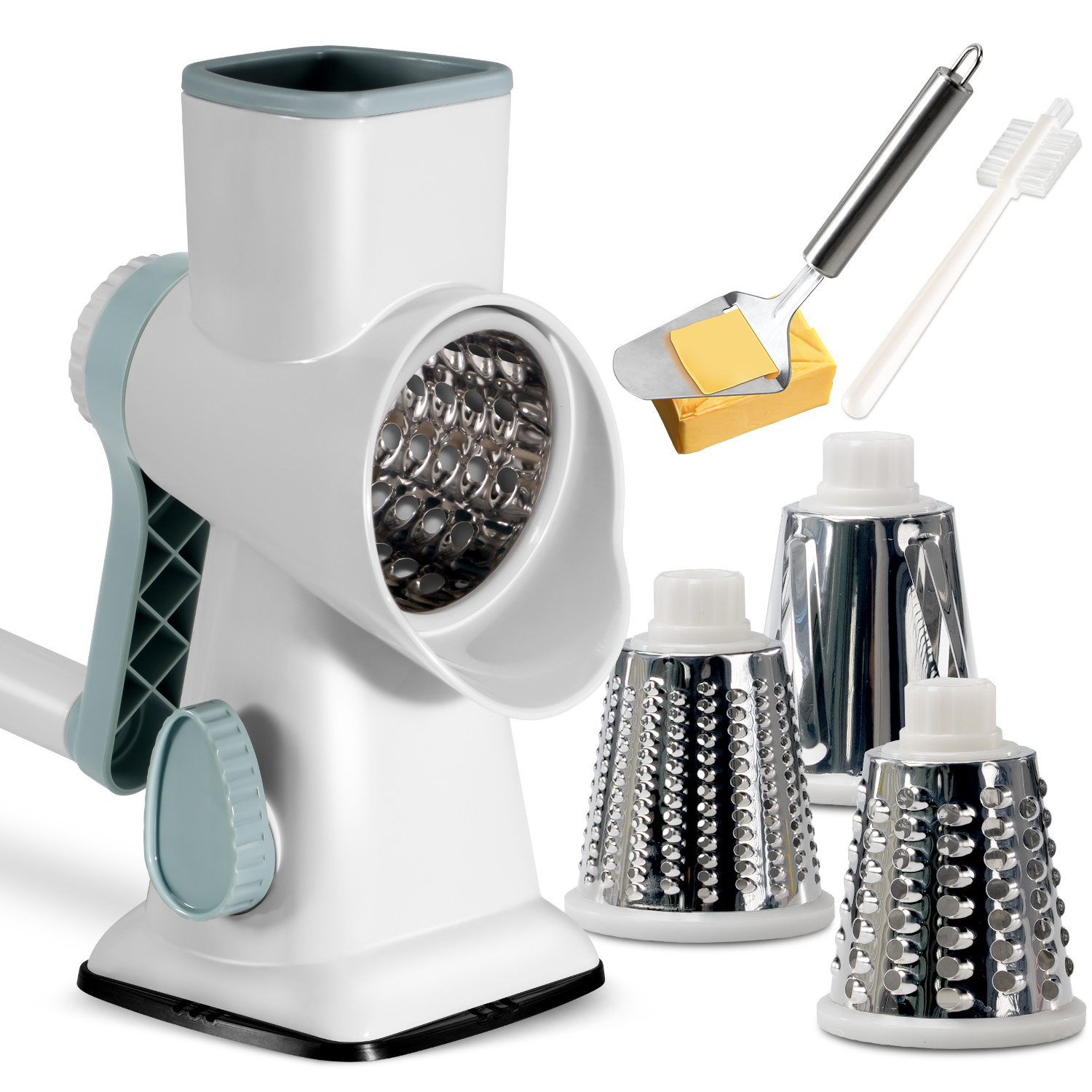 KOK kitchen 2024 new design rotary vegetable cheese grater drum grater Food processor