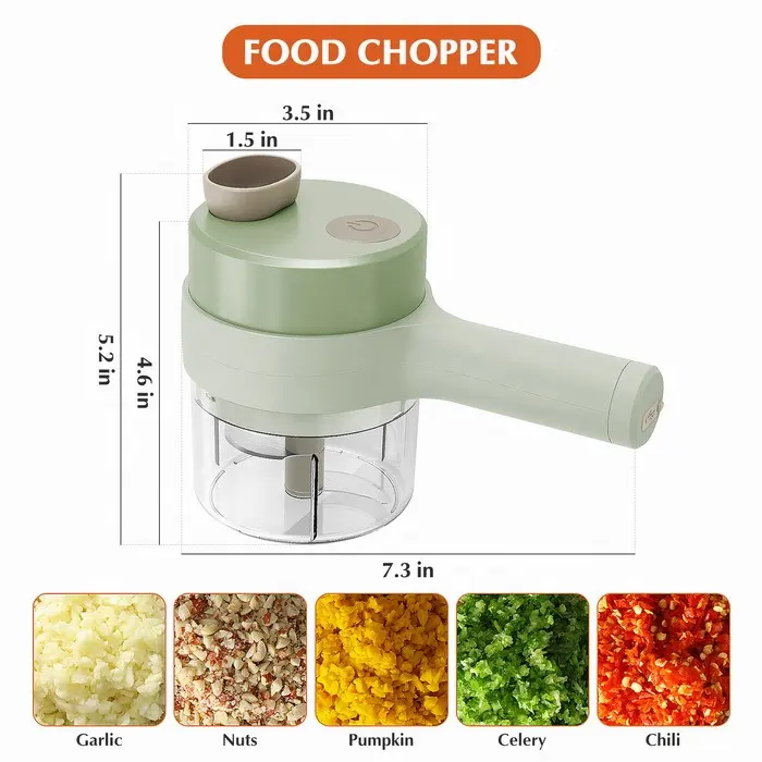 handheld convenient electric vegetable garlic chopper slicing machine