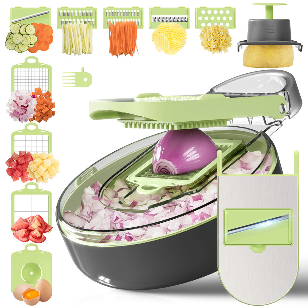 Kitchen accessory manual garlic onion shredder chopper cutter commercial slicer vegetable dicer