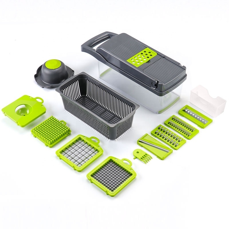 Mandoline Slicer & Cheese Grater | Multi Blade French Fry Cutter & Veggie Dicer All-in-1 food Chopper