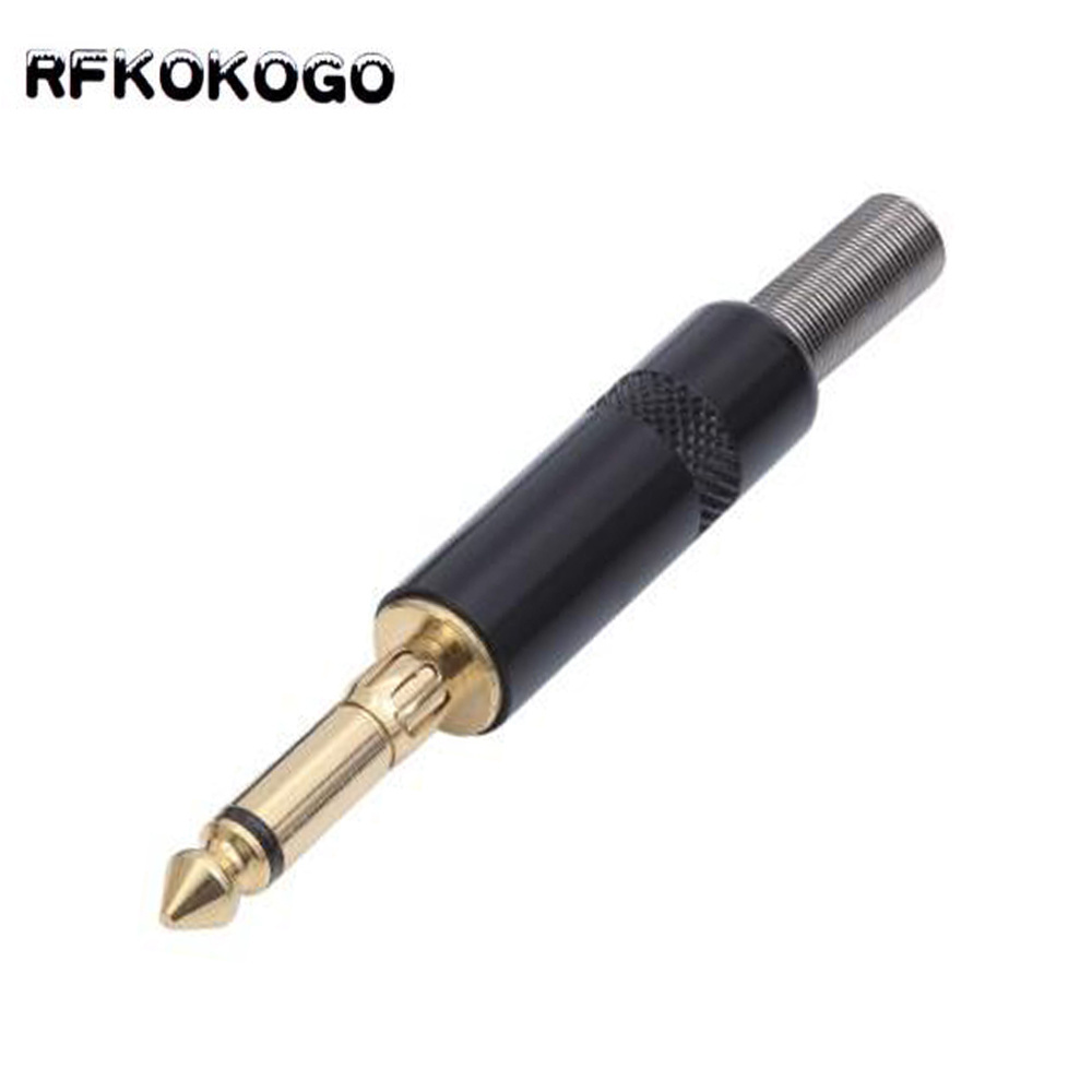 Good quality Guitar plug 6.35mm mono stereo audio connector with Mute silent switch quick disconnect spring audio plug