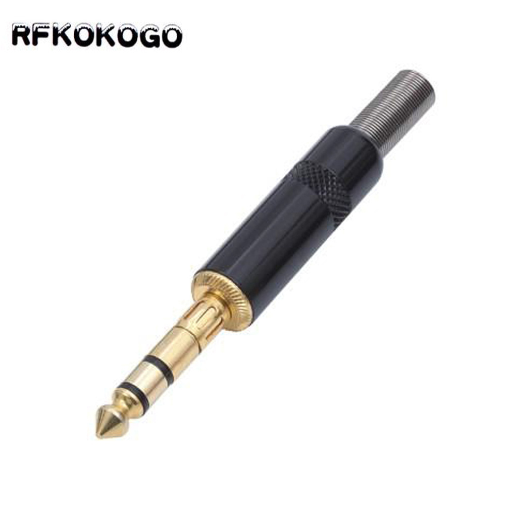 Good quality Guitar plug 6.35mm mono stereo audio connector with Mute silent switch quick disconnect spring audio plug