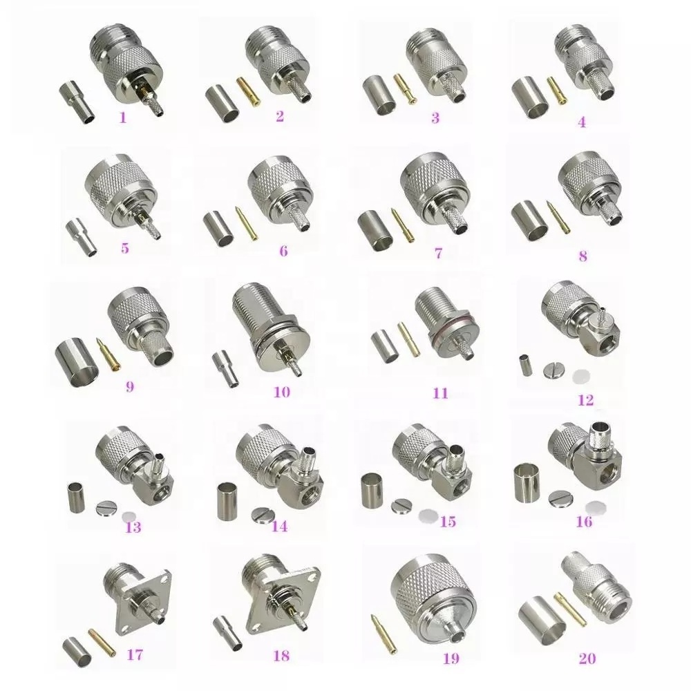 One-stop-service rf connectors RP SMA SMB SMC MCX MMCX BNC TNC N UHF F CRC9 TS9 male female adapters converters plugs connectors