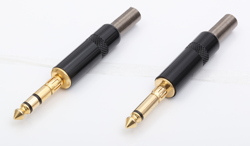 Good quality Guitar plug 6.35mm mono stereo audio connector with Mute silent switch quick disconnect spring audio plug