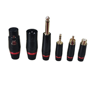 XLR plug RCA/3.5mm/1/4 Inch 6.35mm MONO/Stereo Male female Plug Soldering Wire Microphone speaker audio cable Connector