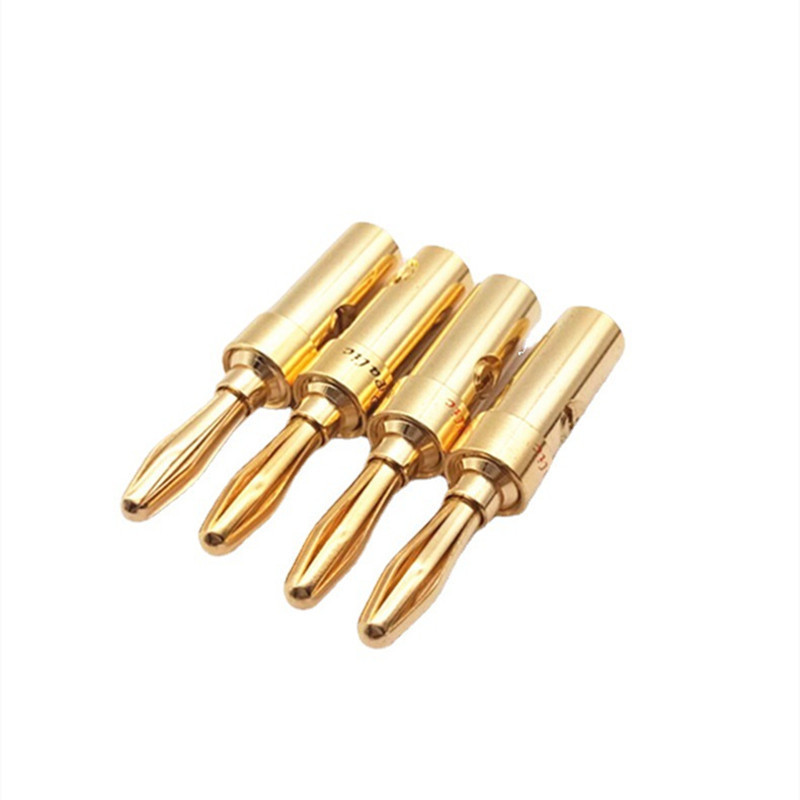 4mm Gold-Plated Musical Cable Wire Banana Plug Adapter Audio Speaker Connector Plated Musical for Speaker Wire Amplifiers