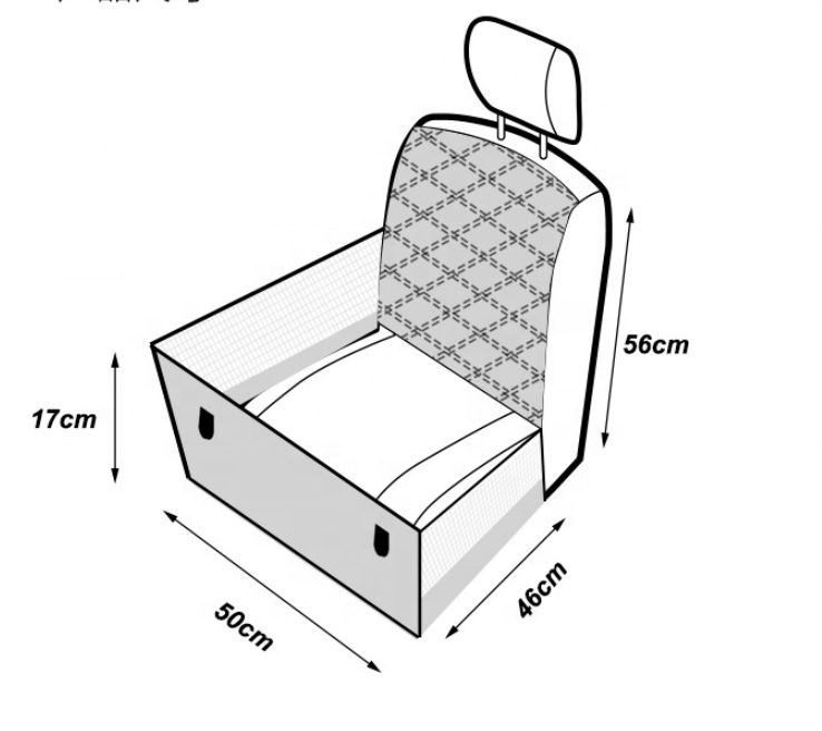 Wholesale Factory Price Waterproof Pets Hammock by Hard Boards for Front Seat Dog Car Seat Bed