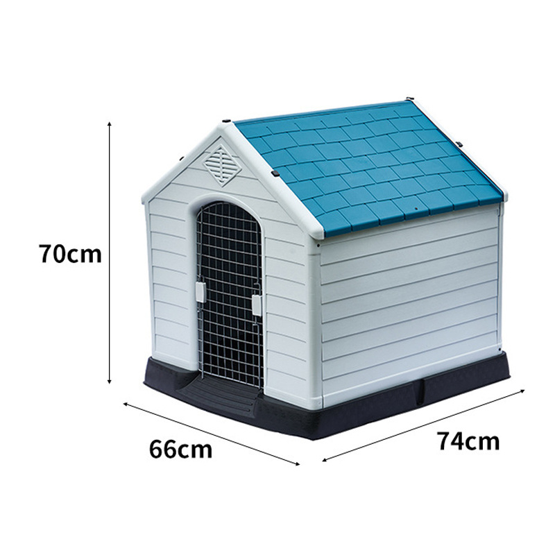 New Outdoor Kennel With Roof Plastic Pet Dogs House Large Giant Rainproof Windproof Pets Houses