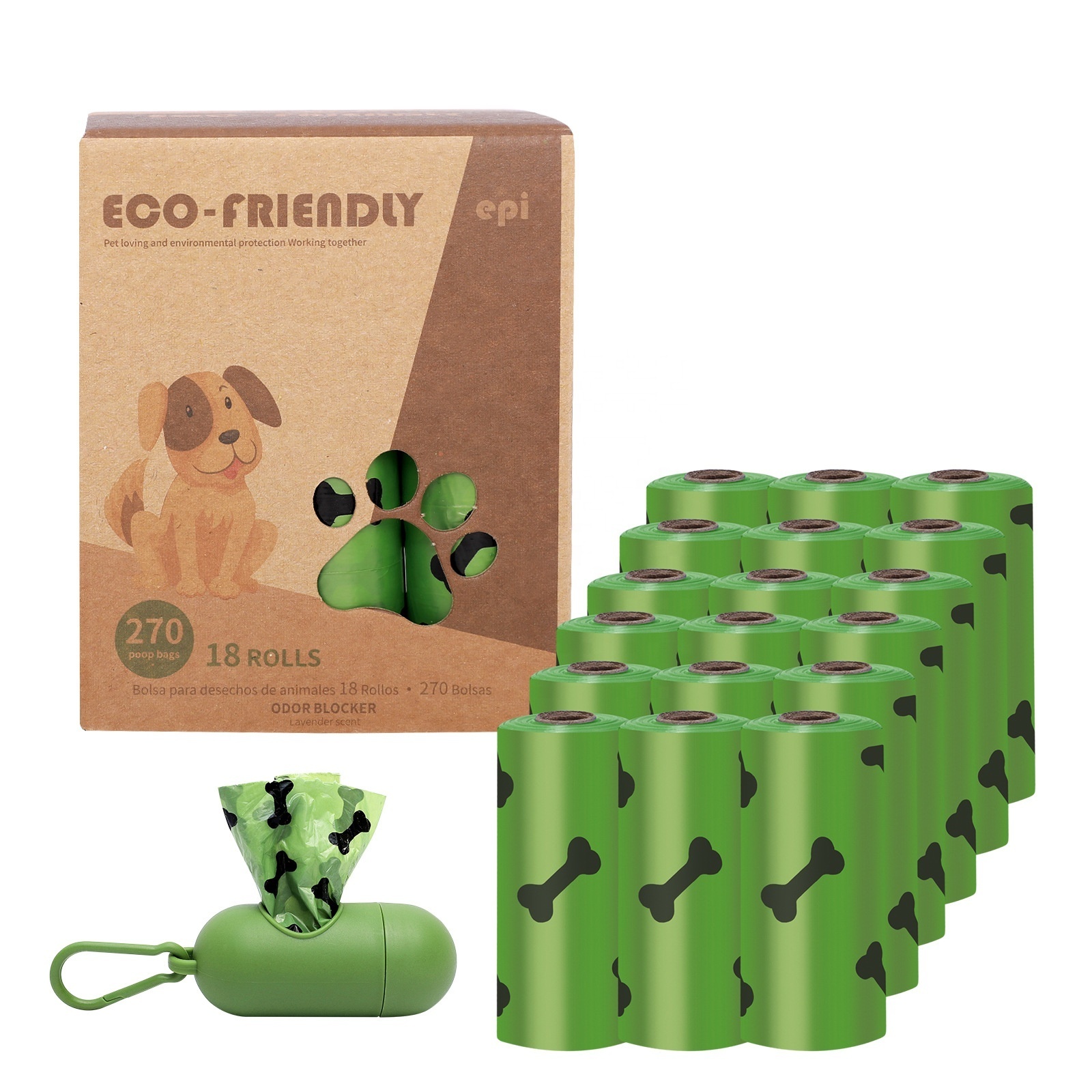 Biodegradablpinkmpostable Dressed Disposheadwear Eco Earth 20cmecologic Organic Poop Doll Poop Bags for Dogs Lavender KOKO PET