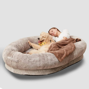 plush soft safety orthopedic foam xxl giant human size dog bed pet bed for human