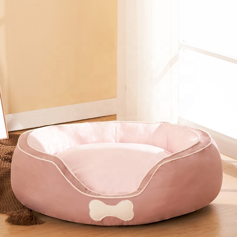 Sample Available Luxury Designer Princess Pink Pet Beds Unbreakable Non Slip Soft Relaxing Comfortable Waterproof Dog Bed