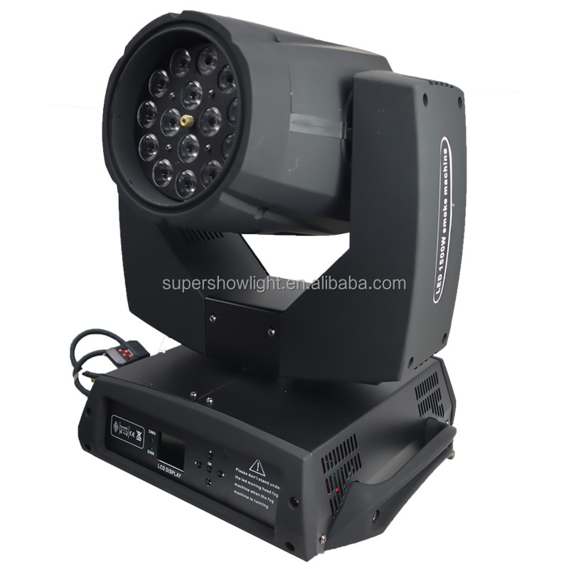 Whole sale 1500W led moving head fog machine heavy smoke machines For Wedding Event smoking colorful lighting