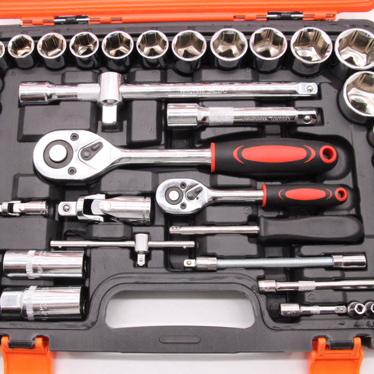 2023 mechanic Tools 62PCS Socket Ratchet Wrench  Hand Tools Set Automobile Professional Repair Tools Kit