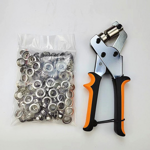 10.5mm hand tools 100PCS Eyelet punch plier set kit for Advertising painting cloth poster Pliers Handheld Eyelet Kit