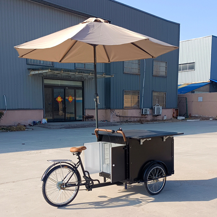 Ice cream mall store kiosk color refrigerator cart/gelato tricycle/foodtruck vending food cart electric ice cream bike for sale