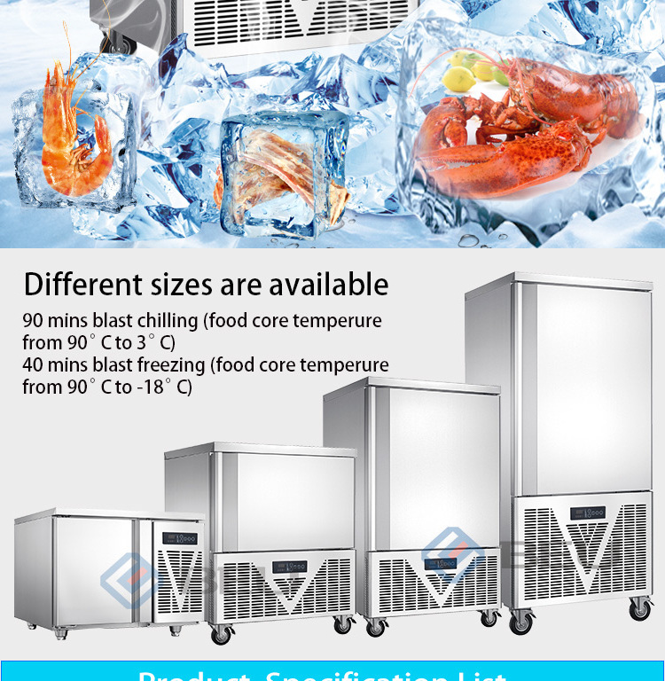 15 plate Food Instant Flash Blast Chiller/cold storage products commercial blast freezer/IQF Fruit And Vegetable Tunnel Freezer