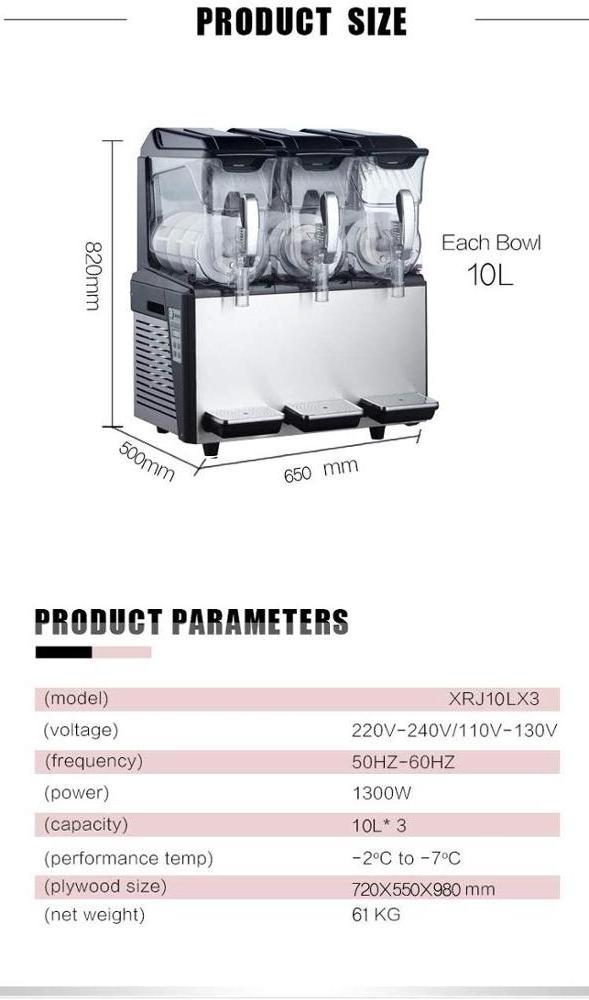 Kolice Free shipment10Lx2 commercial home ice slush used slush machine