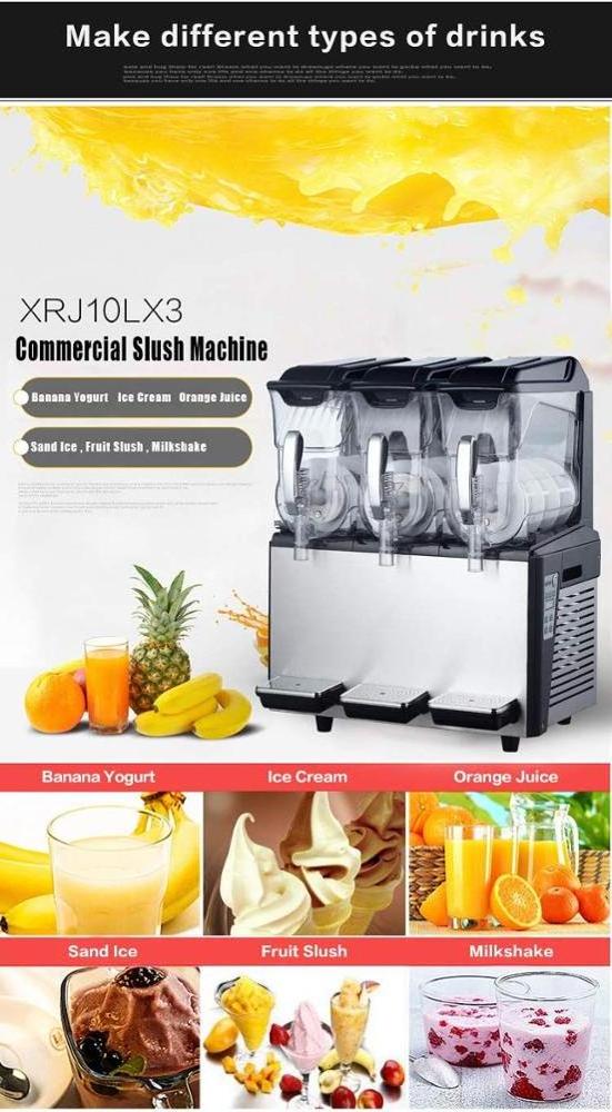 Kolice Free shipment10Lx2 commercial home ice slush used slush machine