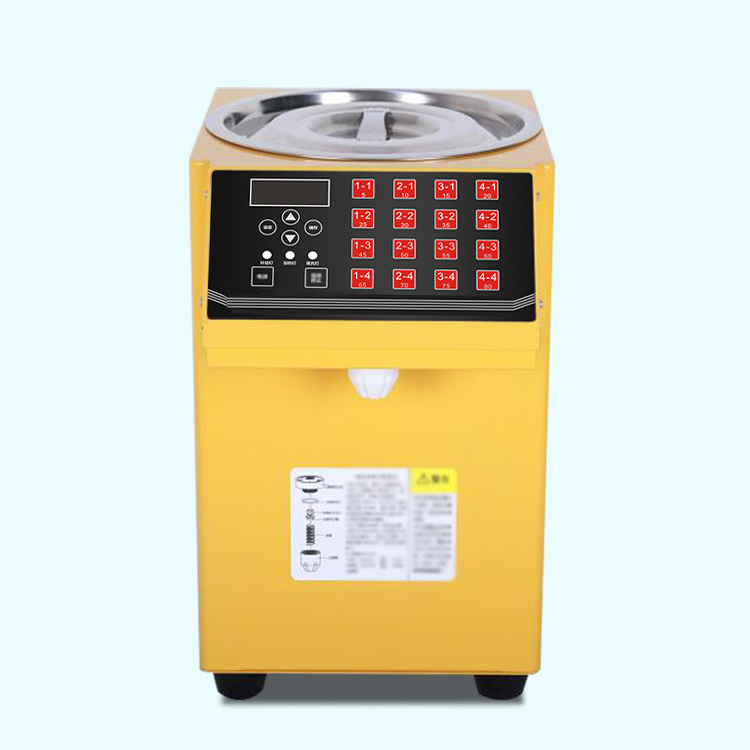 CE yellow electric automatic sugar syrup dispenser/fructose dispenser/fructose quantitative dispenser for bubble milk tea store