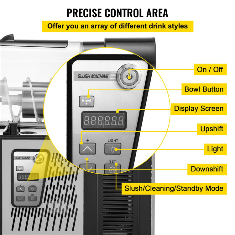 Kolice Free Shipping To USA Single Bowl Frozen Drink Slush Machine Stainless Steel Home Daiquiri Machine Slush Machine