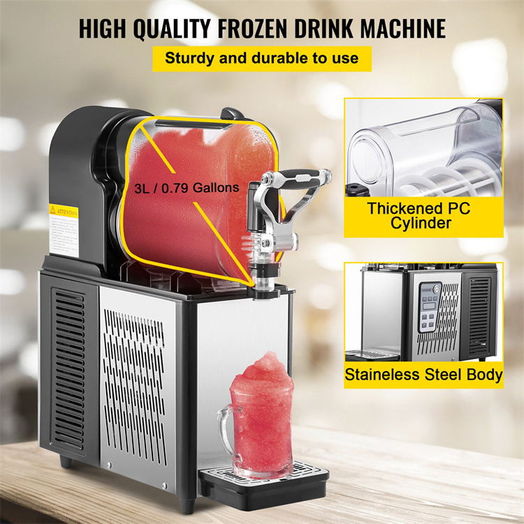 Kolice Free Shipping To USA Single Bowl Frozen Drink Slush Machine Stainless Steel Home Daiquiri Machine Slush Machine