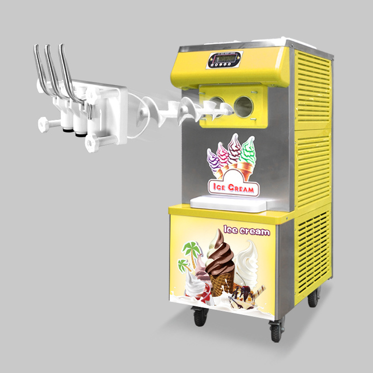 Kolice Three outlets soft serve ice cream machine for commercial used