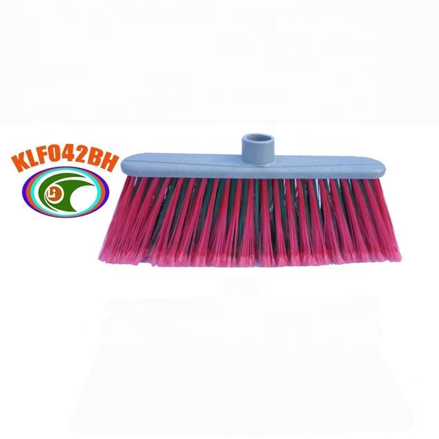 Domestic floor cleaning sweeping plastic broom brush heads with Italian thread hole