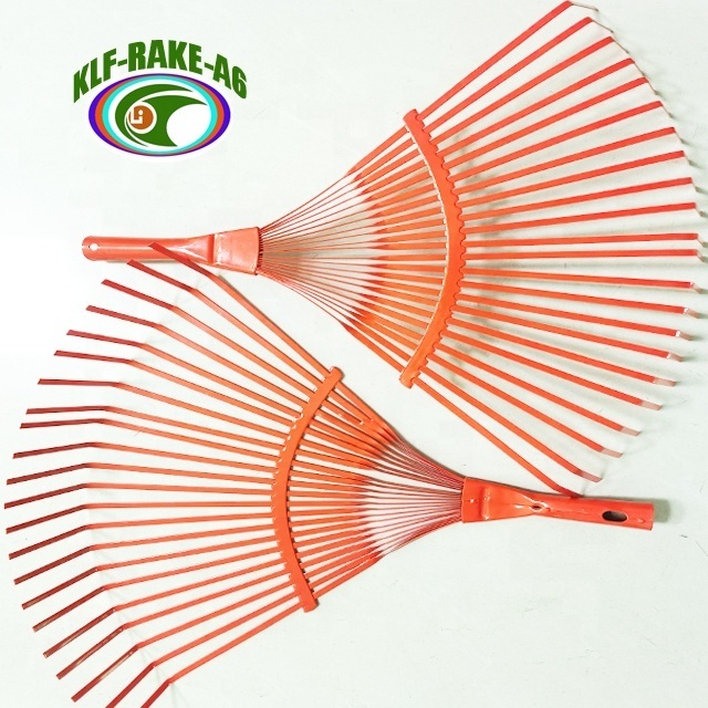 22 tines teeth various color good quality metal steel gardening grass lawn leaf rake without handle