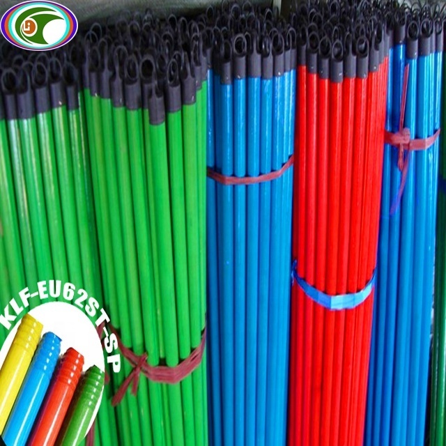 70cm,90cm,110cm,120cm,125cm,130cm,150cm multiple color pvc coated wooden broom mop brush stick handle with Italian thread