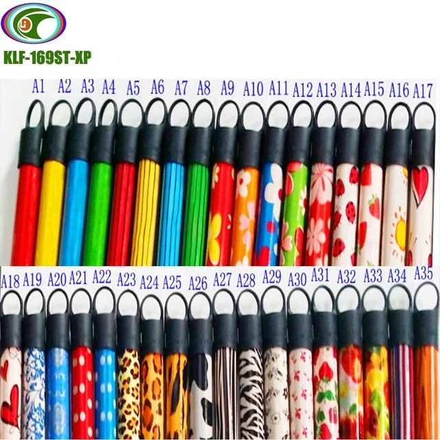 70cm,90cm,110cm,120cm,125cm,130cm,150cm multiple color pvc coated wooden broom mop brush stick handle with Italian thread