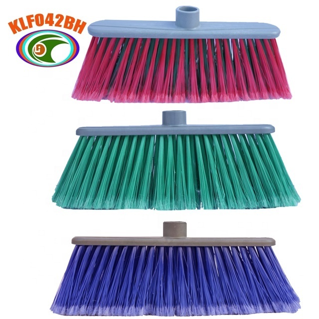 Domestic floor cleaning sweeping plastic broom brush heads with Italian thread hole