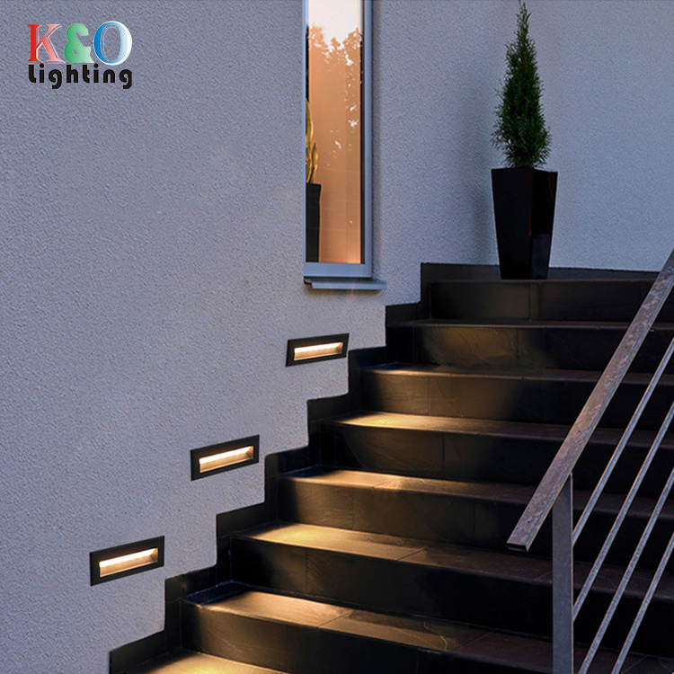 High Quality IP65 10W  Linear Step Lighting Recessed Wall Stair Light For Outdoor