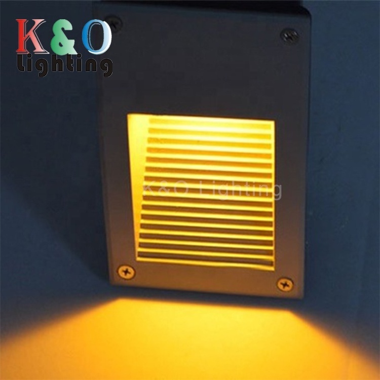 Indoor Outdoor Buried Foot Lighting Staircase Led Stair Step Wall Light 7w Recessed Led Step Light