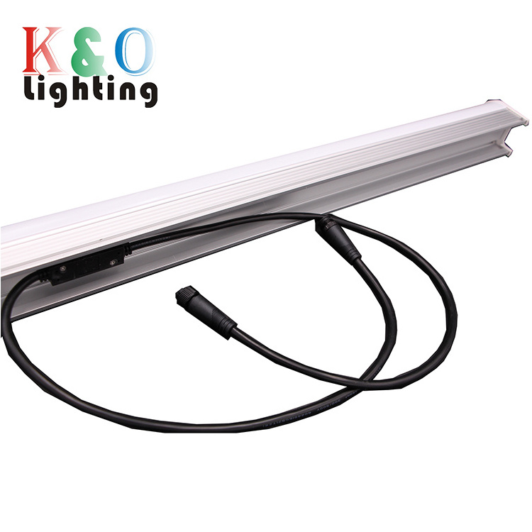 Outdoor aluminum IP65 DMX RGB Pixel LED bar light linear tube light for facade