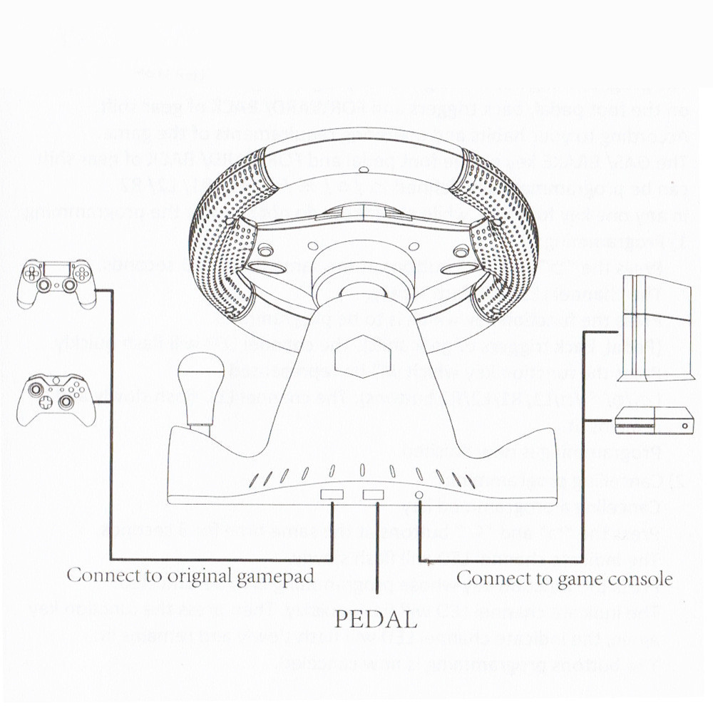 Gaming Racing Wheel Steering Wheels Driving Sim Car Simulator Pedals for Switch/Xbox 360/Xbox one/PC/PS4/PS3/Android