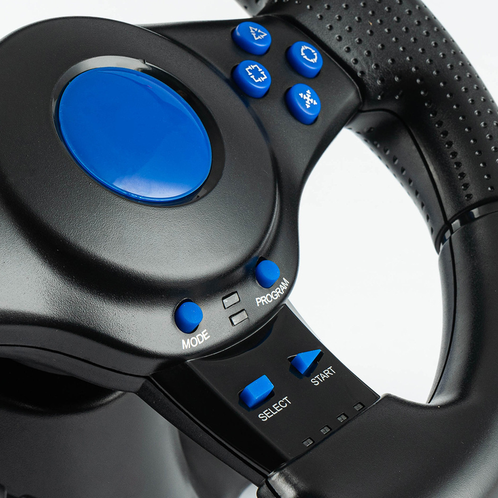 Black 7 in 1 Racing Steering Wheel Compatible With Switch/Xbox 360/Xbox one/PC/PS4/PS3/Android