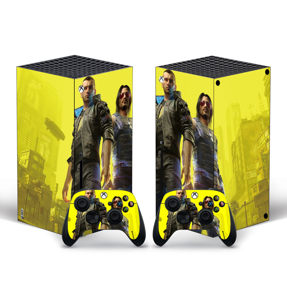 Newest Mod PVC Vinyl Sticker For Xbox Series X Skin Stickers With 2pcs Controllers Stickers Themes Cover Decal