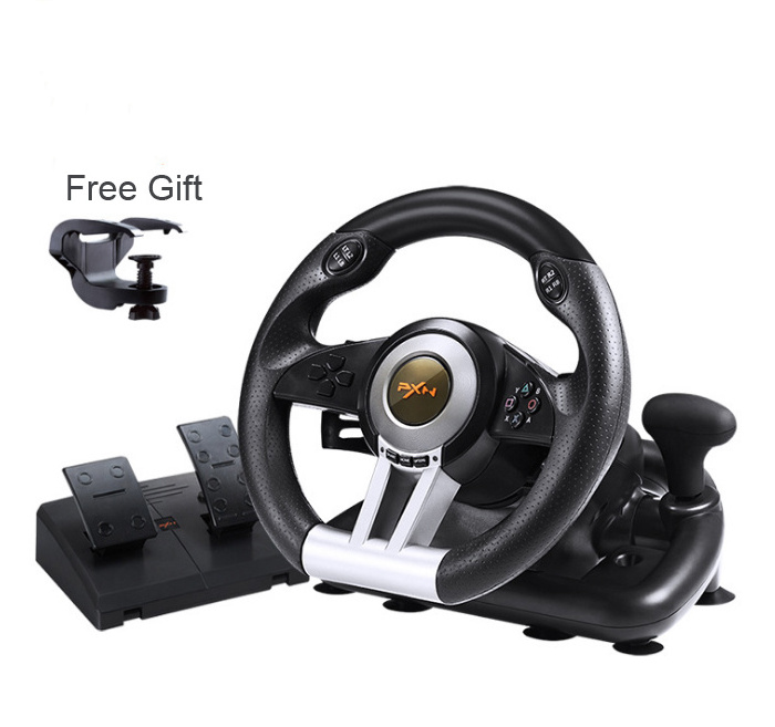 Game Accessories Game Racing Wheel and Dual Motors Vibration Experience Steering Wheel Use for PC/PS4/XboxOne/Series X/S/Switch