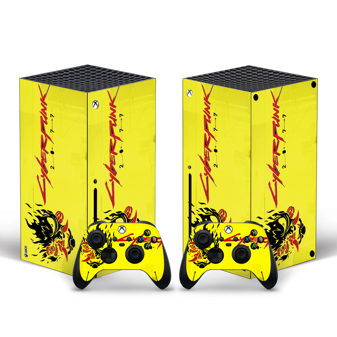 Custom Whole Body PVC Vinyl Skin Stickers for xbox series x disc/digital version with 2pcs controllers stickers themes