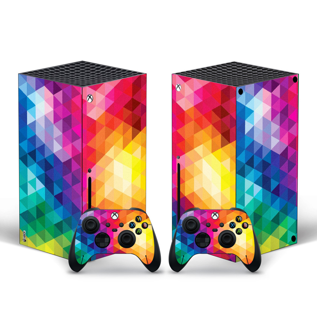 Newest Mod PVC Vinyl Sticker For Xbox Series X Skin Stickers With 2pcs Controllers Stickers Themes Cover Decal